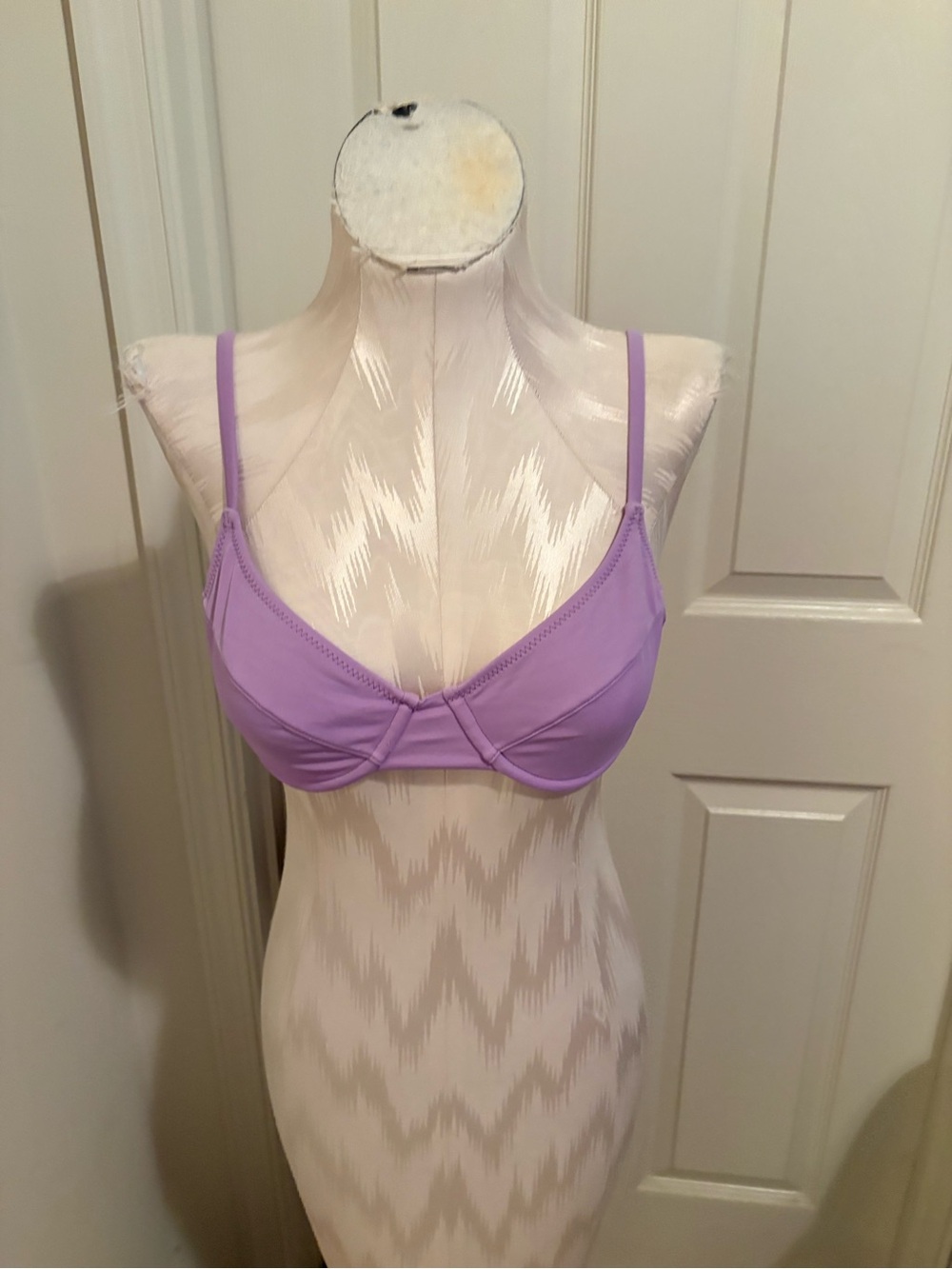 J. Crew Lilac Underwire Bralette bikini top- Women size 8 $49